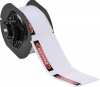 B30 Series Indoor/Outdoor Vinyl Labels with Header 4'' H x 6'' W Roll of 175 Labels Black/Red on White