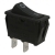 Rocker Switch RB1 SPST On-Off Concave Black '' I/O'' 20A 125VAC .250'' QC 1/Pack