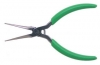 Xcelite 5 1/2'' Slimline Long Needle Nose Pliers w/ Green Cushion Grips Smooth Jaws