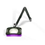O.C.White 7x5.25'' Green-Lite  Rectangle UV LED Magnifier 4 Diopter Special UV Design Weighted Base Racing Green