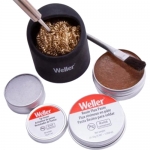 Weller Accessory Kit w/ Brass Wool & Holder, LF Solder, Flux Paste and Brush