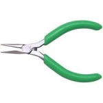 Xcelite 5 1/2'' Slimline Needle Nose Pliers w/ Green Cushion Grips Serrated Jaws Carded