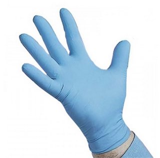 12'' 5 mil Qualatrile Powder-Free Nitrile Disposable Gloves Blue 100/Pkg Extra-Large