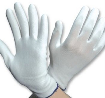 ESD Gloves Seamless Palm Coated Medium 1-Pair