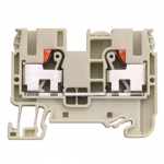 Feed-Through DIN Rail Terminal Block with Push in Spring Connection WTP 6/10 BL