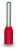 Ferrule Sleeve for 1 mm / AWG 18 Insulated Electro-Tin Plated Red 100/Pk