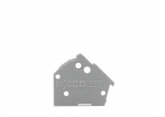 End Plate Snap-Fit Type 1 mm Thick Gray 100/Pk