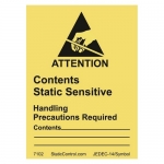 Attention Static Label JEDEC14 1.875x2.5'' 500/Roll
