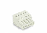 1-Conductor Female Plug Mismating-Proof 2.5 mm Pin Spacing 5 mm 5-Pole 250 mm Light Gray 100/Pk