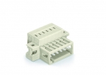 1-Conductor Male Connector Mismating-Proof Clamping Collar 1.5 mm Pin Spacing 3.5 mm 10-Pole 150 mm Light Gray 50/Pk