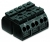 4-Conductor Chassis-Mount Terminal Strip 3-Pole N-Pe-L1 with Ground Contact 4 mm 400 mm Black 250/Pk