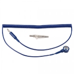 ACL Staticide Economy 1M? Coiled Cord 6ft 10mm Socket to Banana w/ Alligator Clip Dark Blue 