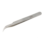 Aven Tweezers 7 Length 4 1/2'' (115mm) Carbon Steel Nickel Chrome Plated Hardened Tips