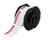 B30 Series Indoor/Outdoor Vinyl Labels with Header 2.25'' H x 3'' W Roll of 300 Labels Red on White