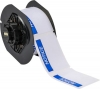 B30 Series Indoor/Outdoor Vinyl Labels with Header 2.25'' H x 3'' W Roll of 300 Labels Blue on White