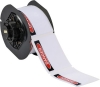 B30 Series Indoor/Outdoor Vinyl Labels with Header 2.25'' H x 3'' W Roll of 300 Labels Black/Red on White