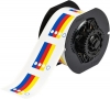 B30 Series RTK Indoor/Outdoor Vinyl Labels 2.25'' H x 2.25'' W Roll of 365 Labels Blue/Red/Yellow on White
