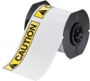 B30 Series Indoor/Outdoor Vinyl Labels with Header 4'' H x 6'' W Roll of 175 Labels Black/Yellow on White