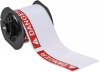 B30 Series Indoor/Outdoor Vinyl Labels with Header 4'' H x 6'' W Roll of 175 Labels Red on White