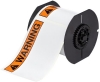 B30 Series Indoor/Outdoor Vinyl Labels with Header 4'' H x 6'' W Roll of 175 Labels Black/Orange on White