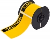B30 Series Indoor/Outdoor Vinyl Labels with Header 4'' H x 6'' W Roll of 175 Labels Black on Yellow