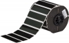 B30 Series Raised Panel Polyester Labels 1'' H x 4'' W Roll of 300 Labels Black