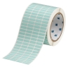 UltraTemp Series Glossy Light Green Polyimide Labels 0.25'' H x 0.75'' W Light Green Roll of 10000 Labels Quantity per Row 4