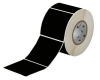Glossy Weather Resistant Polyester Labels 4'' H x 4'' W Roll of 1000 Labels Black