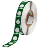 Foam Backed Raised Panel Labels 1.5'' H x 1.2'' W Green Roll of 500 Labels