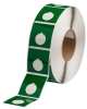Foam Backed Raised Panel Labels 2.4'' H x 2.4'' W Green Roll of 500 Labels