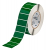 Foam Backed Raised Panel Labels 1'' H x 2'' W Green Roll of 500 Labels