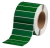 Foam Backed Raised Panel Labels 1'' H x 4'' W Green Roll of 500 Labels