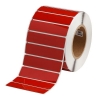 Foam Backed Raised Panel Labels 0.75'' H x 3'' W Red Roll of 500 Labels