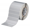 Foam Backed Raised Panel Labels 0.75'' H x 3'' W Silver Roll of 500 Labels