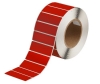 Foam Backed Raised Panel Labels 1'' H x 3'' W Red Roll of 500 Labels