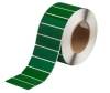 Foam Backed Raised Panel Labels 1'' H x 3'' W Green Roll of 500 Labels