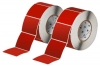 Foam Backed Raised Panel Labels 2.5'' H x 3'' W Red Pack of 2 Rolls