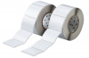 Foam Backed Raised Panel Labels 2.5'' H x 3'' W White Pack of 2 Rolls