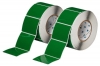 Foam Backed Raised Panel Labels 2.5'' H x 3'' W Green Pack of 2 Rolls