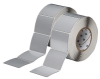 Foam Backed Raised Panel Labels 2.5'' H x 3'' W Silver Pack of 2 Rolls