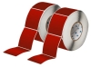 Foam Backed Raised Panel Labels 3.5'' H x 3'' W Red Pack of 2 Rolls