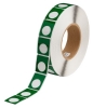 Foam Backed Raised Panel Labels 1.5'' H x 1.2'' W Green Roll of 500 Labels Universal