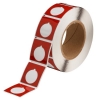 Foam Backed Raised Panel Labels 1.8'' H x 1.8'' W Red Roll of 250 Labels