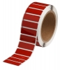 Foam Backed Raised Panel Labels 0.59'' H x 1.77'' W Red Roll of 250 Labels