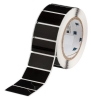 Foam Backed Raised Panel Labels 1'' H x 2'' W Black Roll of 250 Labels