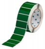 Foam Backed Raised Panel Labels 1'' H x 2'' W Green Roll of 250 Labels