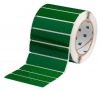 Foam Backed Raised Panel Labels 1'' H x 4'' W Green Roll of 250 Labels