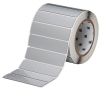 Foam Backed Raised Panel Labels 1'' H x 4'' W Silver Roll of 250 Labels