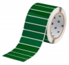 Foam Backed Raised Panel Labels 0.75'' H x 3'' W Green Roll of 250 Labels