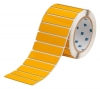 Foam Backed Raised Panel Labels 0.75'' H x 3'' W Yellow Roll of 250 Labels
